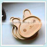 Child 3 Compartment Plate Divided Tray Baby Cartoon Rabbit Appetizer Platter