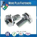 Made in Taiwan Zinc Plated Chrome Plated Stainless Steel Phillips Pan Head External Internal Tooth Lock Washer SEMS Screw thumbnail-4