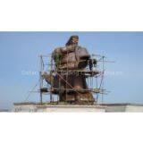 Modern Type Brass Golden Color Sculpture, General Bronze Statues for City Decor, Man and Horse Figurines thumbnail-3