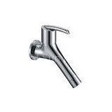 Single Hole Wall Mounted Basin Taps With Zinc Alloy Chrome Plated Handle