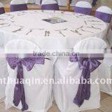 White Polyester Chair Cover Wedding and Banquet Polyester Tablecloth