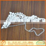 2017 fashion fantastic lace material necklace trimmings for girl