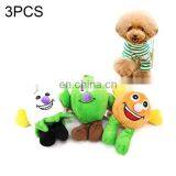 Latest Creative 3 PCS Pet Supplies Cat and Dog Cartoon Fruit Wear-resistant Interactive Cute Toy, Random Delivery