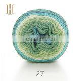 High Quality Rainbow Cake Yarn Fancy Knitting Yarn Blended 2.03NM Cotton Yarn Rainbow thumbnail-4