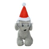 Simple red color christmas pet dog santa hat for dogs cats