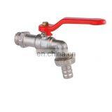 Brass Bibcock With Steel Handle With Ball Seat. Hose End, Nickel Plated thumbnail-2