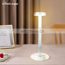 Bedroom Decorative Usb Rechargable Bed Side White Ceramic Table Lamp thumbnail-3