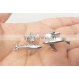 1 Pair Airplane Cufflinks,air Plane Shaped Cufflinks,silver Color,cute Cufflinks thumbnail-4