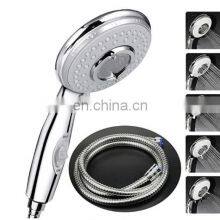 Handheld Shower Head High Pressure ON/Off Switch in Chrome Plated Water Saving 5 Spray Shower Head thumbnail-2