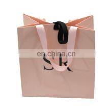 Boutique Designed Cute Transparent Premium Luxury Personalized Paper Bag With Ribbon thumbnail-4