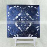Guangzhou Factory Blank Wholesale Royal Blue Laser Cut Invitation Letter thumbnail-6