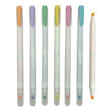 Manufacturer Kids Stationery Fluorescent Bible Highlighter Pen Colorful Dual Tips Pastel Highlighter Marker Pen Set for School