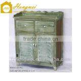 Antique Grey Wooden Cabinets Shabby Chic Vintage Wooden Small Cabinet thumbnail-1