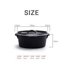 Heavy Duty Seasonal Discount Cast Iron Dutch Oven Cooking Dish Deep Roaster Dutch Oven Soup Pot Frying Pan 12 QT or Bigger thumbnail-2