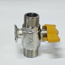 1/2Double Outer Wire Ball Valve,Fixed Ball Valve,Water Heater Ball Valve,electroplateCopper Ball Valve，Kitchen Ball Valve thumbnail-4