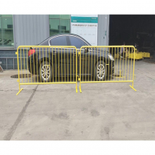 HT-FENCE Temporary Pedestrian Heavy Duty Crowd Control Steel Barricade Crowd Control Barriers Metal Interlocking Barricade thumbnail-1