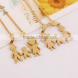 2016 New Stainless Steel Family Gift Items Mother Father Baby Necklace thumbnail-2