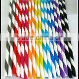 Wide Stripes Colored Drinking Straws