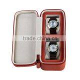 Custom Travel Packaging Gift 2 Slot Leather Watch Box thumbnail-2