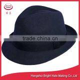 Small Jazz Fedora White Hat With Black Band thumbnail-2
