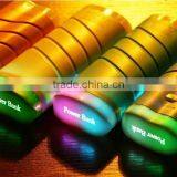2016 New Design Fashionable Colorful Laser Engraving Logo 5200mAh Power Bank With Strong Led Lighting