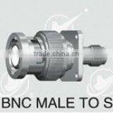 BNC Male to SMA Female Flange Mount Connector