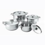 large stainless steel stock pots set