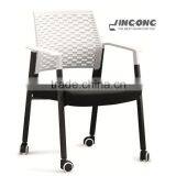 Modern Leisure White Plastic Chair thumbnail-3