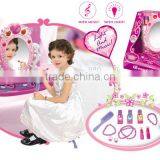 Dresser Set Makeup Set Beauty Play Set Glamor Mirror With Light and Music Window Box Packing thumbnail-1