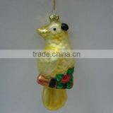 Hanging Christmas Decoration - Glass Parrot