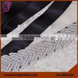 FUNG 8002238 New 2016 Fashion Crystal Beaded Sash Diamond Weddding Accesories Sash,Wedding Sash Belt thumbnail-5