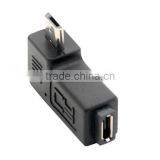 Left Angled Micro USB Adapter, Angle Micro USB Male to Female thumbnail-2