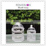 2/s Antique White Outdoor Wrought Iron Round Bird Cage For Wedding Decoration thumbnail-4