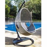 Poly Rattan Egg Chair - PE Swing chair power coated steel frame