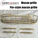 macan front grille fit for POR-style macan style grille 2014 newest style silver and gold types