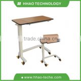 Tilting top overbed table