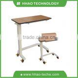 Tilting top overbed table