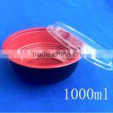 1000ml Disposable Donburi Bowl Red With Lid thumbnail-1