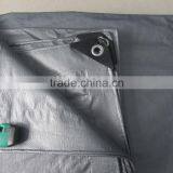 Grey Color Reinforced Hdpe Eyelets Tarpaulin Plastic Sheet Poly Tarps
