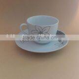Nice Flower Design Coffee and Tea Set Fine Porcelain Ceramic Cups and Saucers Sets thumbnail-2