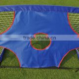 easy assemble portable soccer goal with hitting target
