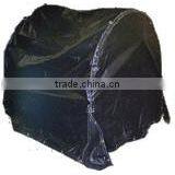 Black Coil Tarp 16' x 16' 18 Oz Black Vinyl Coated Polyester - D-Rings on 4 Sides