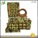 High Quality Wax and Bag Set African Fabric Super Wax Printed Women Hand Bag