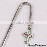 Cross Pendant Custom Metal Bookmarks Wholesale, Low Price Metal Bookmarks for Books thumbnail-3