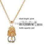 Peacock Shape Jewelry Pendant Glass Perfume Bottle Jewelry thumbnail-1