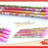 cheap wholesale yellow wooden pencil with eraser