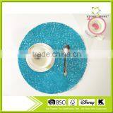 Round PVC Woven, Indoor/Outdoor Placemat, Set of 12, Many Colors thumbnail-6
