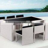 2017 Trade Assurance Top Sale Space Saving All Weather Outdoor Rattan Handmake Garden Table Set Furniture thumbnail-1