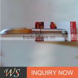 304stainless steel material bbq knife with stainless steel metal handle and hook hole for hanging
