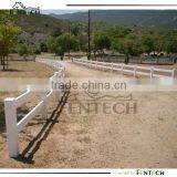 High Quality White 2-rail Road Fence thumbnail-1